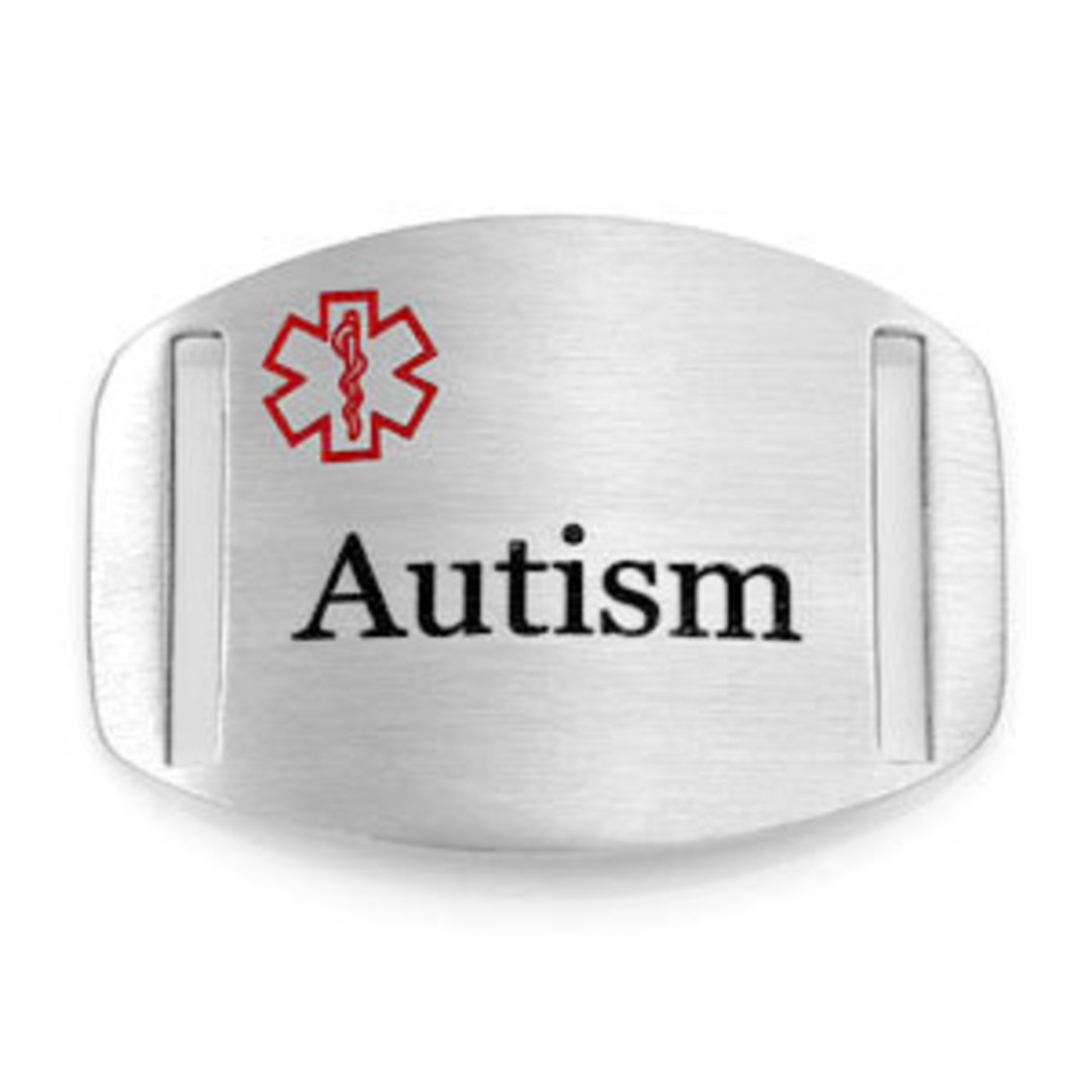 Stainless Steel Medical Alert Plaque - Autism image 0